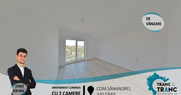 Apartament luminos cu 2 camere în Sânandrei(ID: 27627)