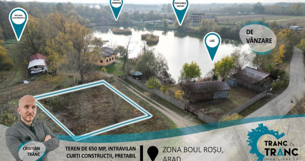 Teren intravilan curti constructii, de 650 m2, langa Lacul din Vladimi