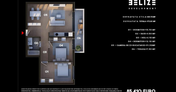 APARTAMENT 3 CAMERE BLOC FINALIZAT TERASA 7