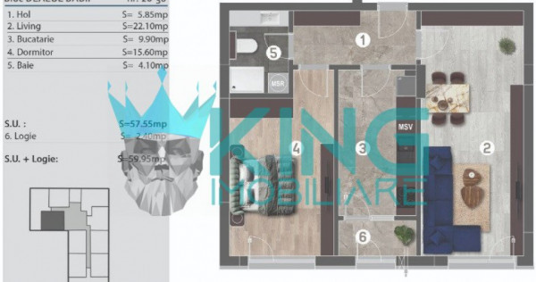 Cavar Residence-Dealul Babii | 2 camere | decomandat | Comis
