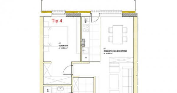 Apartament cu 2 camere, 56.63 mp, terasa 19.32 mp, zona Loui