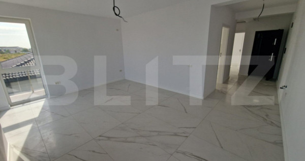 Apartament de 2 camere, 56 mp, TERASA 17 mp, zona Braytim