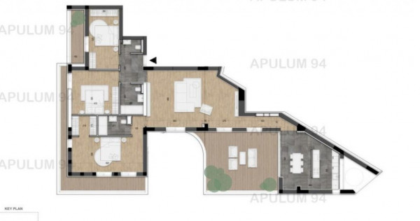 Apartament 4 camere 135mp + Terasa 55mp / Licurg 2 / Armenea