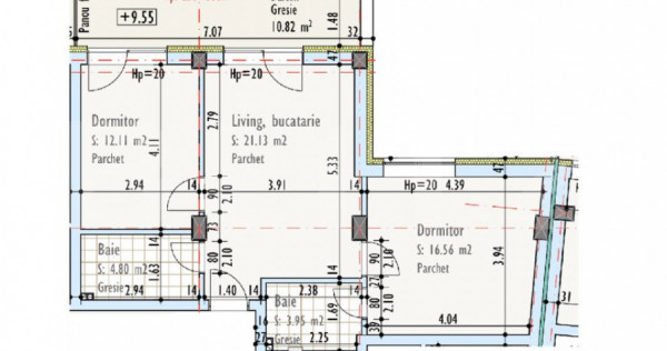 Apartament de 3 camere, semidecomandat, bloc nou, zona Pod I