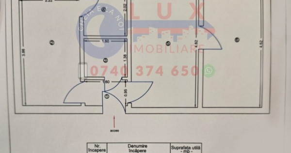 ID 3581 APARTAMENT CU 3 CAMERE LA PRET DE GARSONIERA