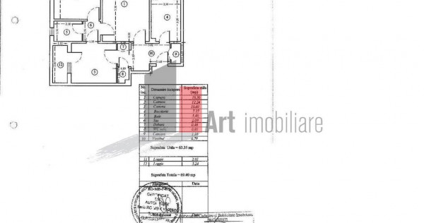 Apartament 3 camre Titan IOR de renovat