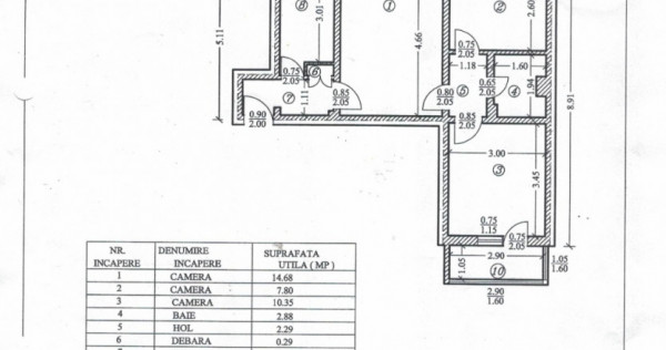 Baraolt - Anotimpului 3 camere etaj 2 semidecomndat