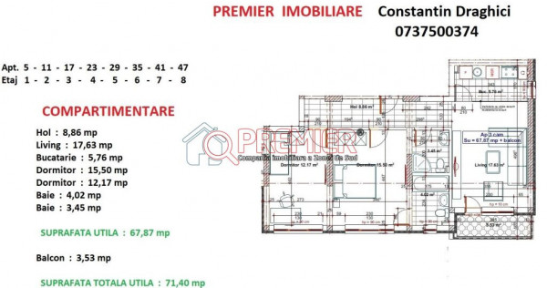 Metalurgiei - Postalionului - 3 camere - 84400 euro