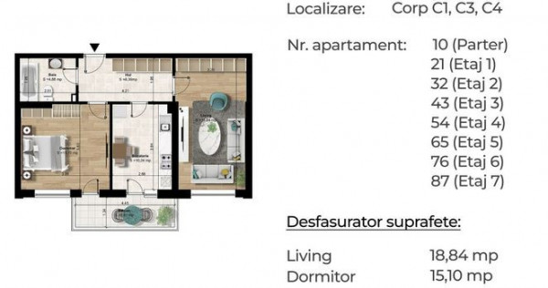 DECOMANDAT 2cam spatios, aproape metrou Berceni-pret prom...