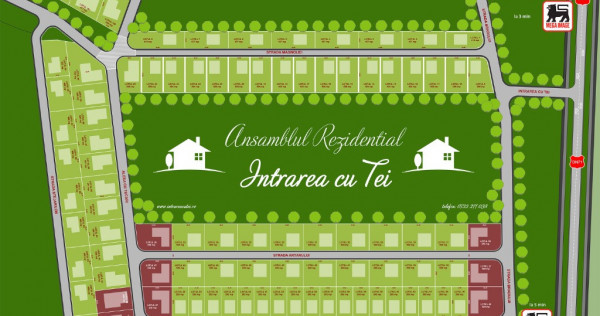 Terenuri cu curent, gaze, in rate 500€/luna langa Crevedia, Buftea