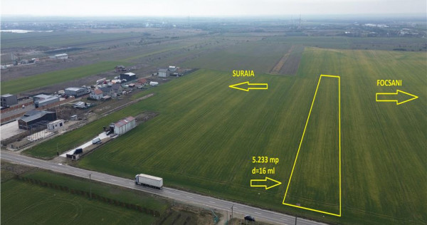 Teren intravilan 5.233 mp, D=16 ml, STRADA PRINCIPALA,zona O