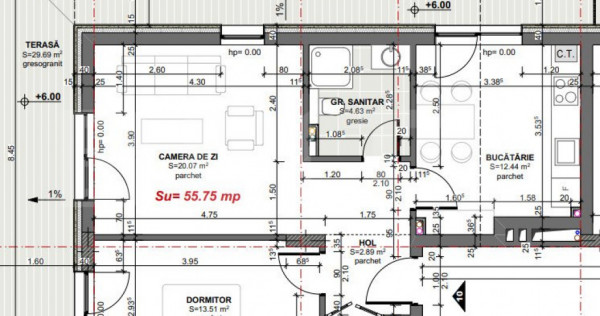 Apartament 2 camere si terasa 30 mp ,bloc nou Premium