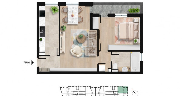 Apartament 2 camere aproape de Lacul Morii