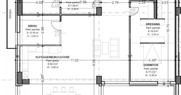 Penthouse de vanzare, cu 4 camere, 180 mp + terasă 47 mp, z