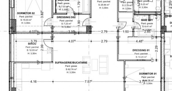 Apartament de vanzare, cu 4 camere, 172 mp + terasă 25 mp,
