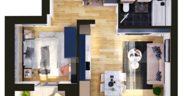 Apartament de vanzare, cu 2 camere, 47 mp, zona Torontalului