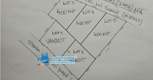Buftea Samurcasi 400 mp utilitati strada asfaltata 50 euro/m