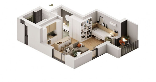 Apartament cu 1,5 camere în Confecții