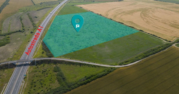 Teren 12 ha la Autostrada A1 cu PUZ aprobat