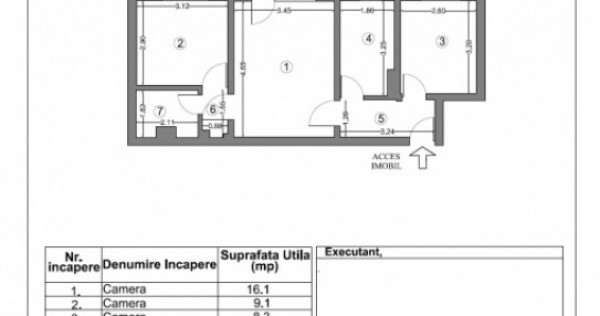 Apartament 3 camere situat in zona Casa de Cultură
