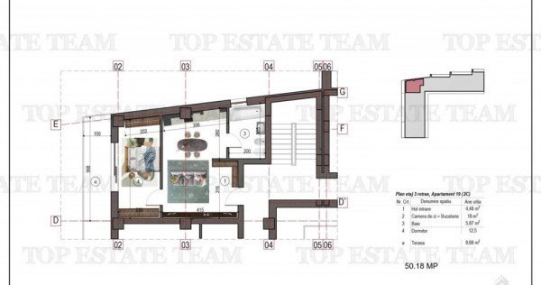 Apartament tip studio bloc nou metrou 1 Decembrie 1918