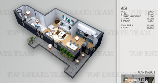 Garsoniera de in zona Obor