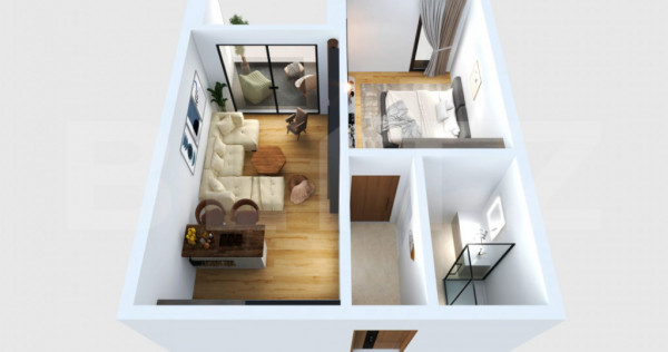 Apartament cu 2 camere, 40,29 mp, cetate