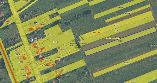 Teren intravilan 5.699 mp – Băiculești, jud. Argeș