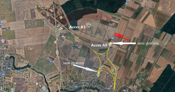Teren intravilan 7.9 ha, Afumati, deschidere 120m Soseaua...