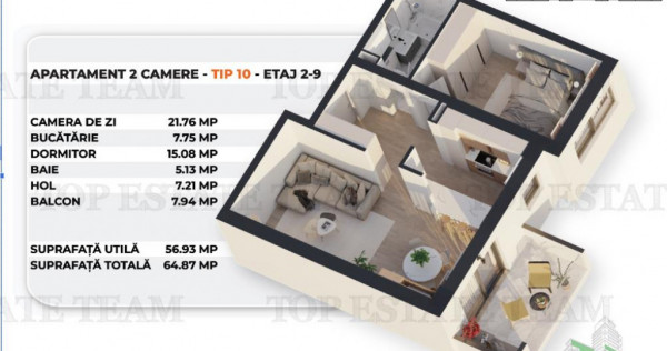 Apartament 2 Camere, Rahova, Bucuresti