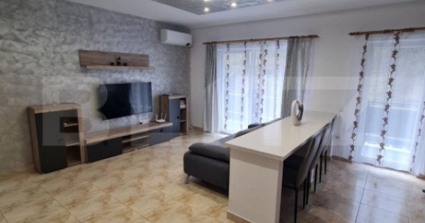 Apartament mobilat si utilat, terasa, lift, incalzire in par