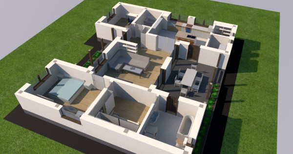 Casa 130 mp plus teren 4174mp in Slatioarele la 15 km de Pitesti