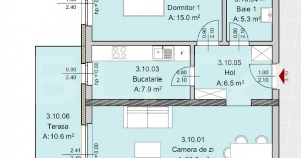 Apartament 2 camere 61 mp, Constructie Noua, Zona Semicentra