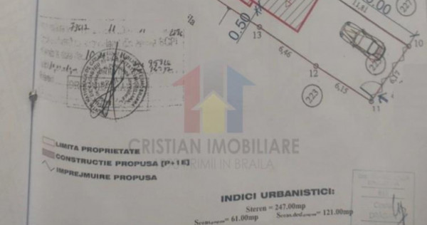 Zona bd.Independentei-Bella Italia Teren 247 mp Proiect Casa