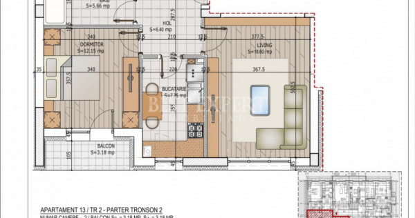 2 Camere Zona Linistita -Acces rapid STB