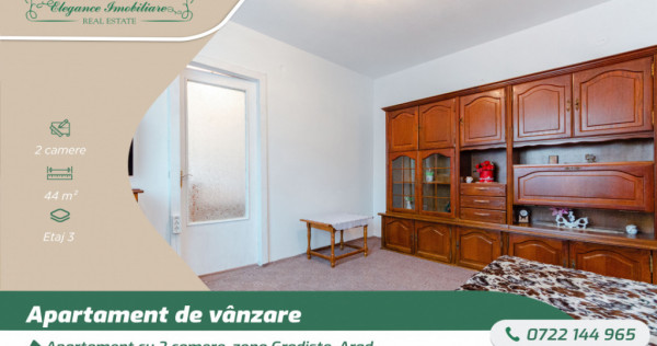 Apartament cu 2 camere, zona Gradiste, Arad