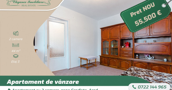 Apartament cu 2 camere, zona Gradiste, Arad