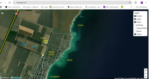 Teren Costinesti Tuzla apropiere de viitoarea staiune Nibiru 401mp