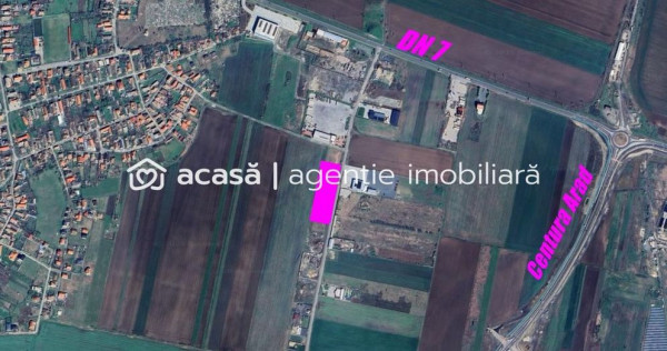 Teren cu acces DN7 și A1, ideal pentru dezvoltări indus...