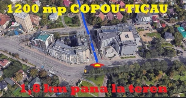 Semicentral, Copou Țicău, teren 1200 mp