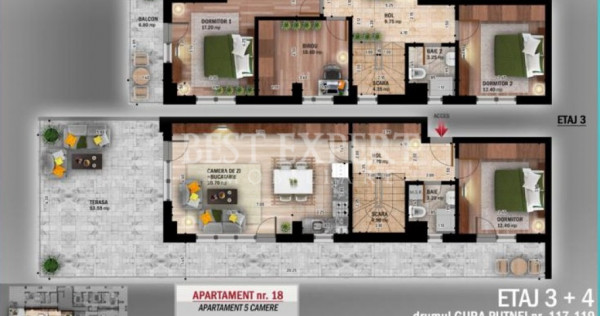 Apartament 5 camere, Duplex -Finisaje Premium /Disponibilita