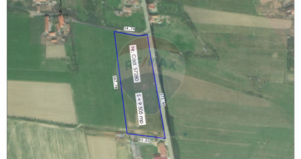 Teren intravilan industrial de v&acirc;nzare - 9505 mp - Tileagd