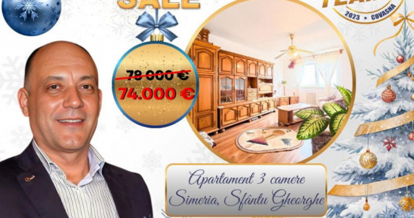 3D Tur! 3 camere,decomandate,apreciabila ariere,Dealului,Sim