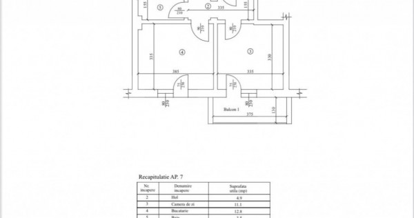 Apartament 2 camere, 37 mp, cartierul Veteranilor - zona Par