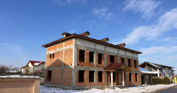 Domnesti - Vila la rosu 276 mp utili, teren 572 mp, garaj...