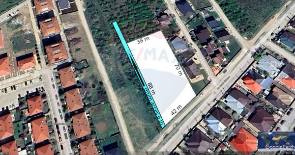 Teren intravilan 3059 mp, dubla deschidere, Mogosoaia