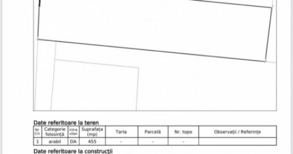 Teren de v&acirc;nzare 455 mp | Mamaia Sat | 0% Comision