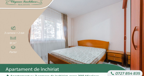 Apartment cu 3 camere de &icirc;nchiriat, zona 300 Micalaca, Arad