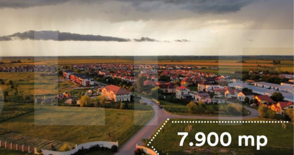 Teren intravilan, 7.900 mp, destinat dezvoltării de spații