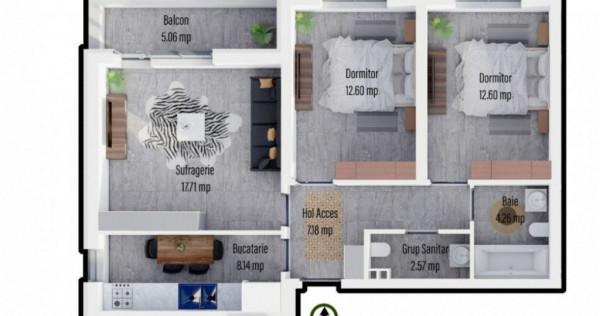 Apartament 3 camere decomandat - Militari Residence